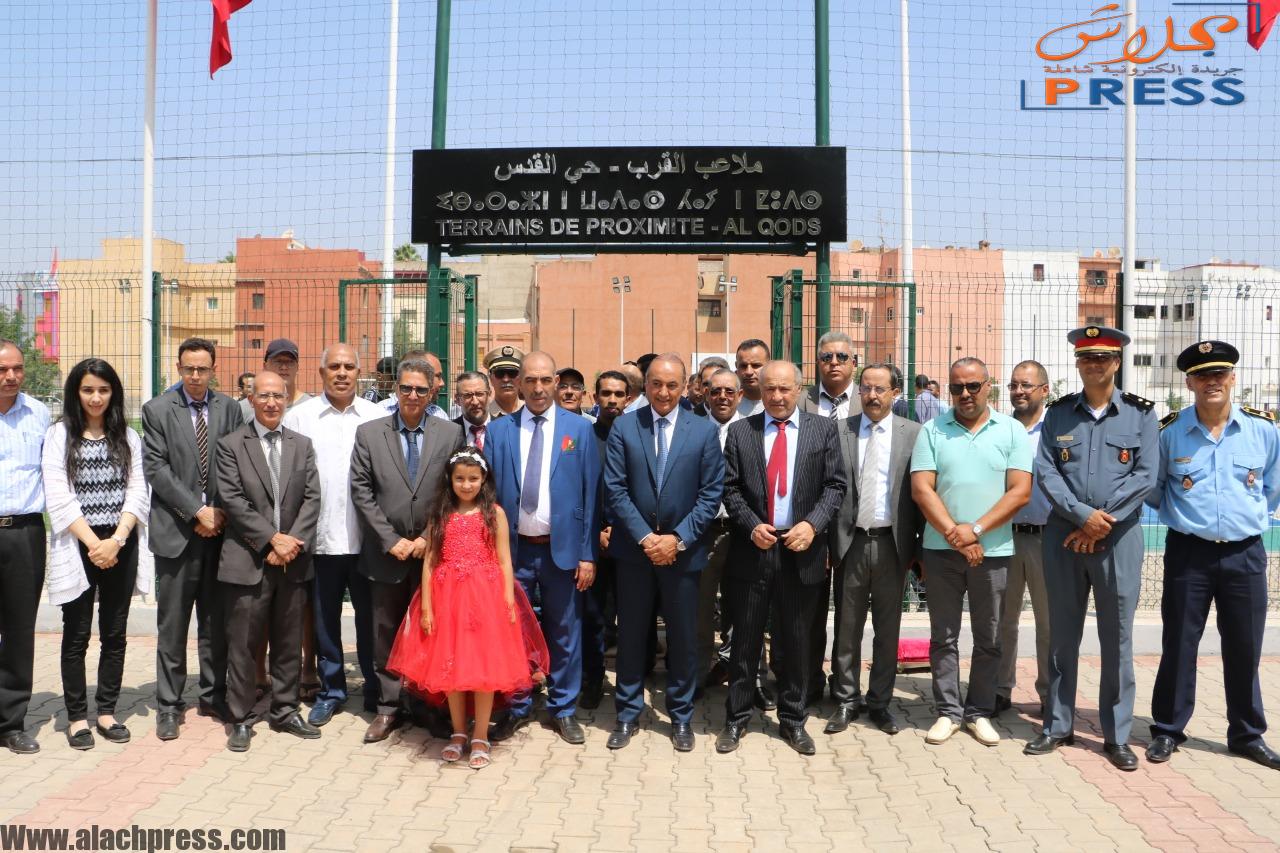 صورة بالفيديو وبمناسبة عيد العرش تدشين ست ملاعب للقرب ببن سليمان