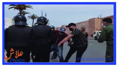 صورة اعتقال ‘الشخص المجهول’ معنف الأساتذة ووضعه تحت تدبير الحراسة النظرية