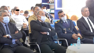 صورة تلاميذ مدرسة الفضيلة ببن سليمان وعامل الاقليم يشاركون رجال الوقاية المدنية إحتفالهم العالمي
