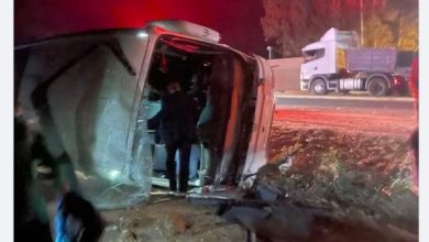 صورة انقلاب حافلة للنادي القنيطري والحديث عن إصابات في صفوف اللاعبين