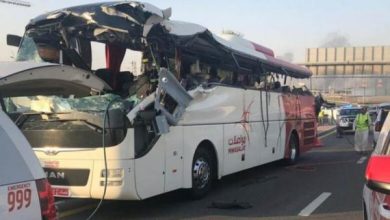صورة وفيات وجرحى في حادثة سير لحافلة معتمرين في طريقهم لمكة المكرمة