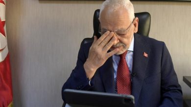 صورة تونس: اعتقال راشد الغنوشي زعيم حزب النهضة المعارض