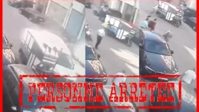 صورة توقيف سائق “تريبورتر” بعد ارتكابه لحادثة سير قبل أن يلوذ بالفرار