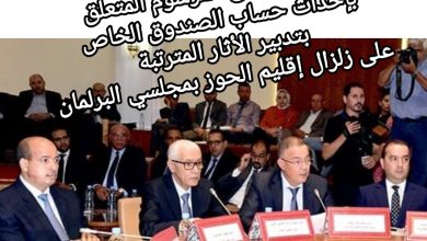 صورة تقديم مشروع المرسوم المتعلق بإحداث حساب الصندوق الخاص بتدبير الأثار المترتبة على زلزال إقليم الحوز بمجلسي البرلمان