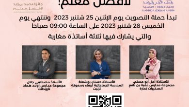 صورة انطلاق عملية التصويت على الأساتذة المغاربة المشاركين في جائزة أفضل معلم بالإمارات: