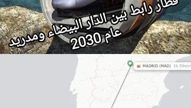 صورة قطار رابط بين الدار البيضاء ومدريد عام 2030.