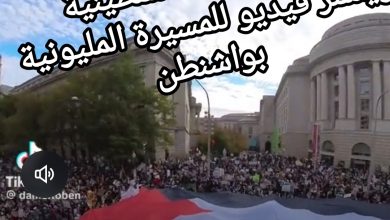 صورة الملياردير إيلون ماسك يتفاعل مع القضية الفلسطينية وينشر فيديو للمسيرة المليونية بواشنطن