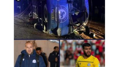 صورة حادث مأساوي يؤدي إلى وفاة عضوين بفريق مولودية البيض الجزائري