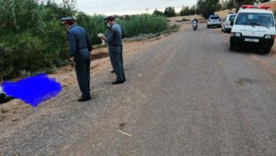صورة جثة على قارعة الطريق تستنفر درك وزان