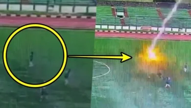 صورة بالفيديو في مشهد مرعب… صاعقة رعدية تقتل لاعبا وسط صدمة زملائه