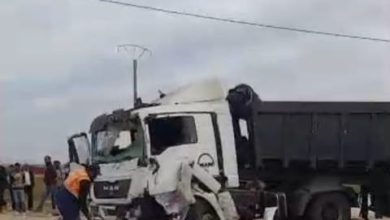 صورة حادثة سير مروعة بين سطات والبروج تخلف ق…تيلا ونفوق رؤوس أغنام