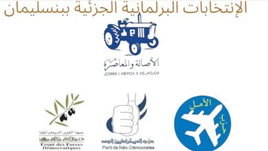 صورة اقليم بنسليمان… انطلاق الحملة الانتخابية الخاصة بالإنتخابات الجزئية البرلمانية… و التوقعات ترجح كفة ممثل حزب الجرار.