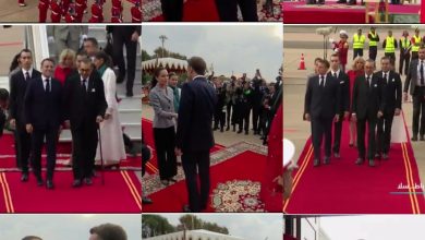 صورة وصول الرئيس الفرنسي إمانويل ماكرون للمغرب في زيارة رسمية بدعوة من الملك محمد السادس