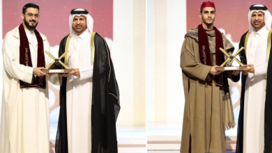 صورة فوز المغربيان نبيل الخرازي وأيوب علام بالمركزين الأول والثالث في النسخة الثامنة من جائزة كتارا لتلاوة القرآن الكريم لعام 2025