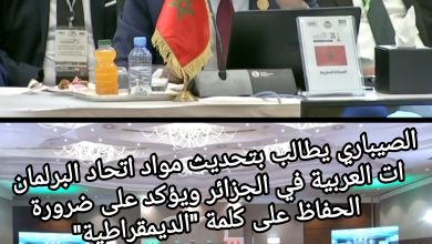 صورة الصيباري يطالب بتحديث مواد اتحاد البرلمانات العربية في الجزائر ويؤكد على ضرورة الحفاظ على كلمة “الديمقراطية”