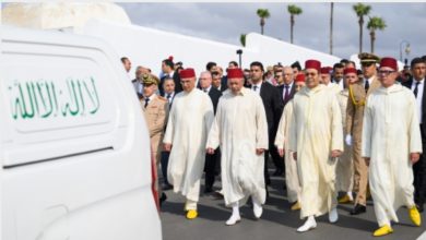 صورة تشييع جثمان الراحل عبد الحق المريني بحضور صاحب السمو الملكي الأمير مولاي رشيد