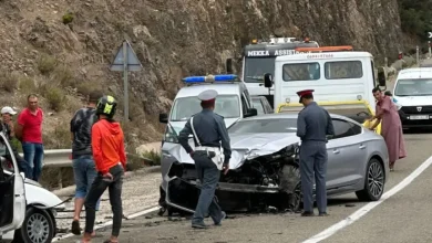 صورة مصرع سائق وإصابة 3 أشخاص في حادث مروع بين أزنتي وسطيحات