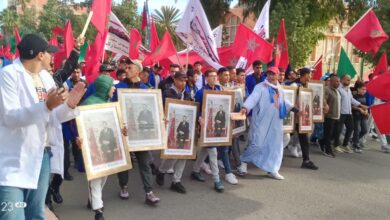 صورة معهد التكوين المهني بسيدي سليمان، يحتفل بذكرى المسيرة الخضراء المظفرة.