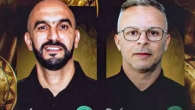 صورة حفل رسمي لتوديع وليد الركراكي وتقديم محمد وهبي مدربًا جديدًا للمنتخب المغربي