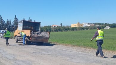 صورة المديرية الإقليمية للتجهيز و الماء ببنسليمان تشرع بترميم الطرق المرقمة.