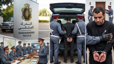 صورة كلمة شكر وتقدير لرجال الدرك الملكي بجماعة للاميمونة